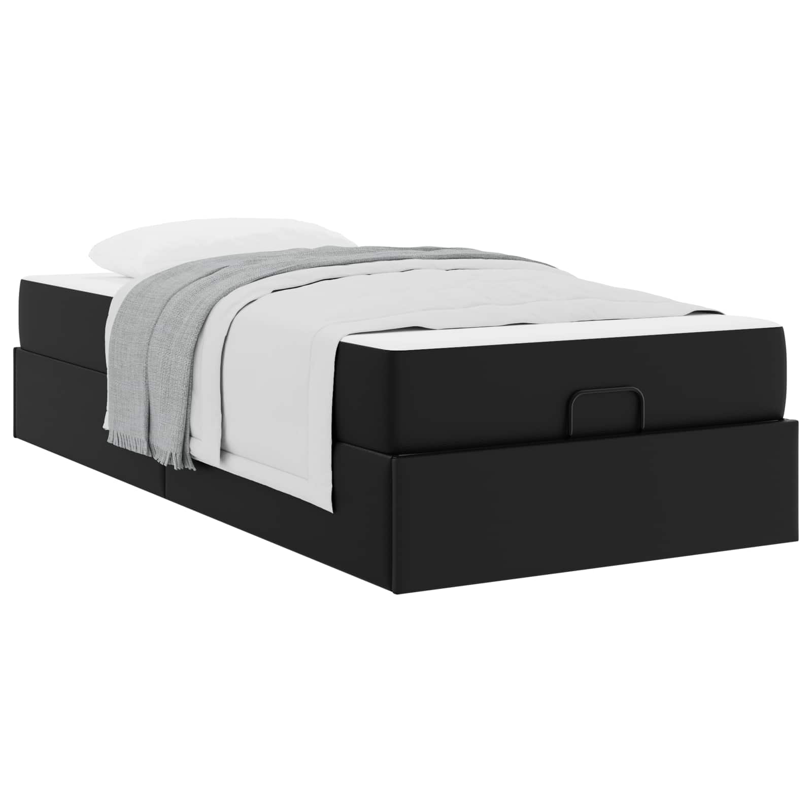 Struttura letto con materasso Altro 2 pcs Nero PVC | homemem39