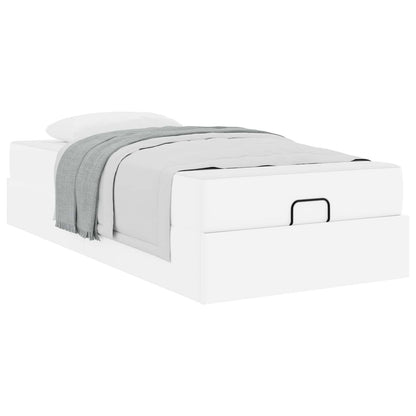 Struttura letto con materasso con materasso 2 pcs Bianco PVC