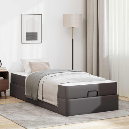 Struttura letto con materasso Altro 2 pcs Grigio PVC