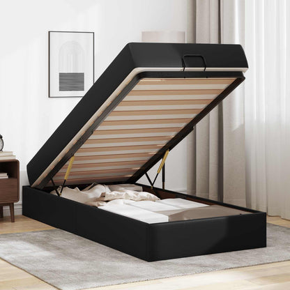 Struttura letto con materasso Altro 2 pcs Nero PVC | homemem39