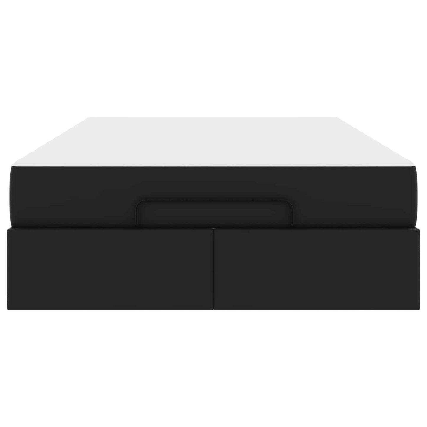 Struttura letto con materasso con materasso 2 pcs Nero PVC