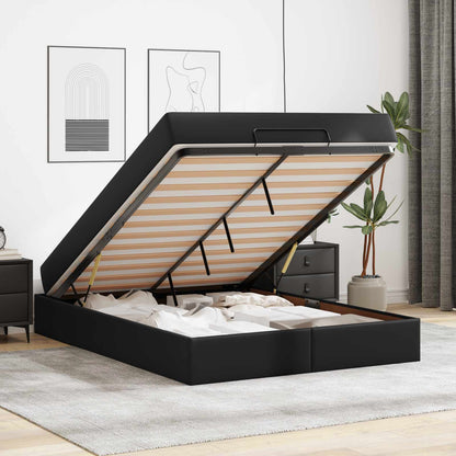 Struttura letto con materasso Altro 2 pcs Nero PVC | homemem39