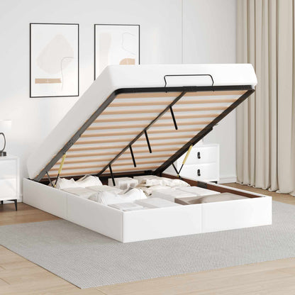 Struttura letto con materasso Altro 2 pcs Bianco PVC | homemem39