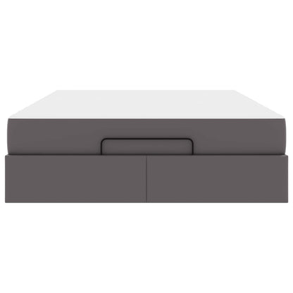 Struttura letto con materasso con materasso 2 pcs Grigio PVC