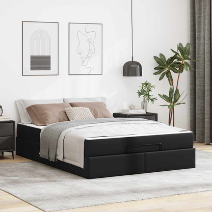 Struttura letto con materasso Altro 2 pcs Nero PVC | homemem39