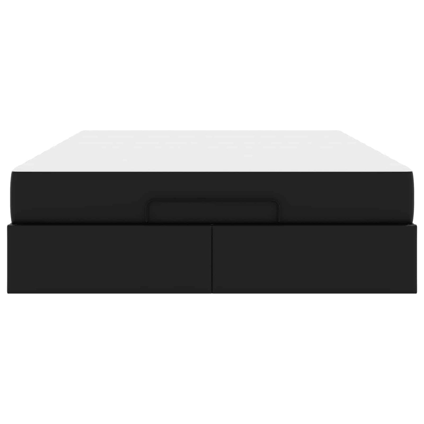 Struttura letto con materasso con materasso 2 pcs Nero PVC