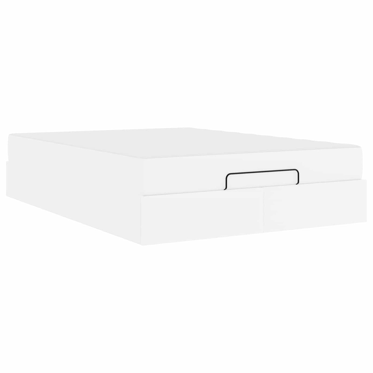 Struttura letto con materasso con materasso 2 pcs Bianco PVC