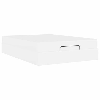 Struttura letto con materasso con materasso 2 pcs Bianco PVC