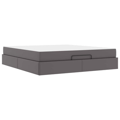 Struttura letto con materasso Altro 2 pcs Grigio PVC | homemem39