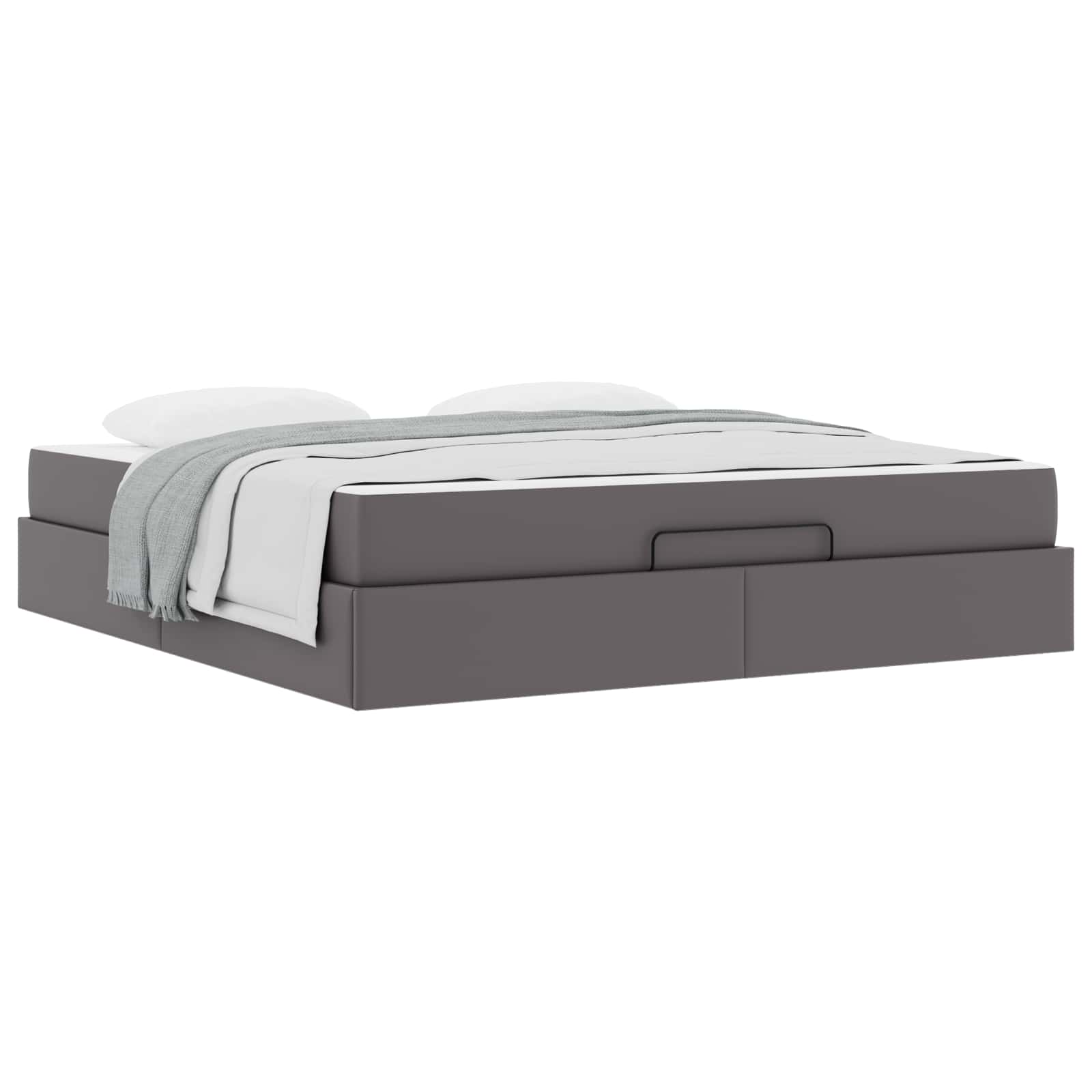 Struttura letto con materasso Altro 2 pcs Grigio PVC | homemem39
