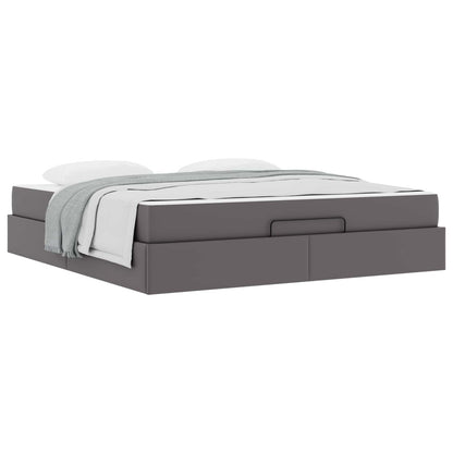 Struttura letto con materasso Altro 2 pcs Grigio PVC | homemem39