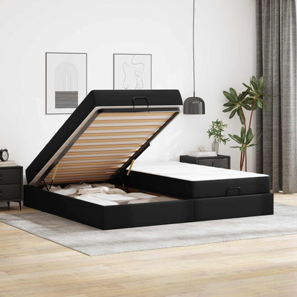Struttura letto con materasso con materasso 2 pcs Nero PVC | homemem39