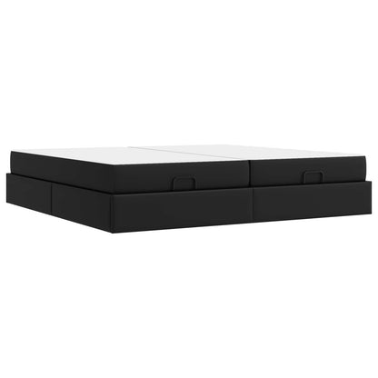 Struttura letto con materasso con materasso 2 pcs Nero PVC | homemem39