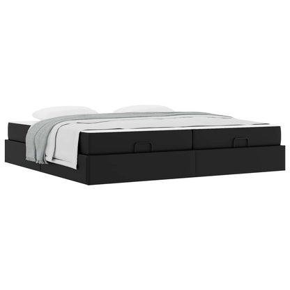 Struttura letto con materasso con materasso 2 pcs Nero PVC | homemem39