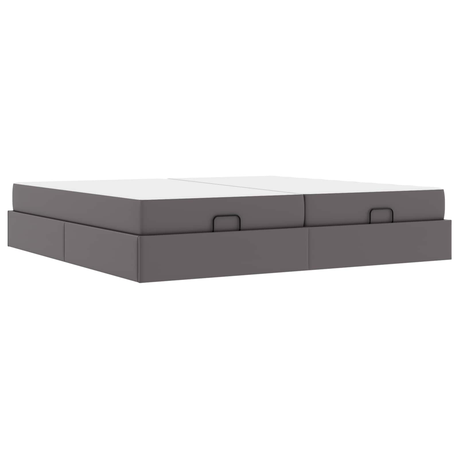 Struttura letto con materasso con materasso 2 pcs Grigio PVC | homemem39