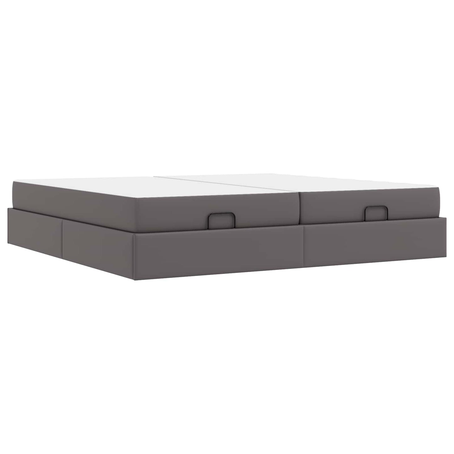 Struttura letto con materasso con materasso 2 pcs Grigio PVC | homemem39