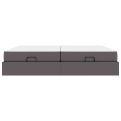 Struttura letto con materasso con materasso 2 pcs Grigio PVC | homemem39