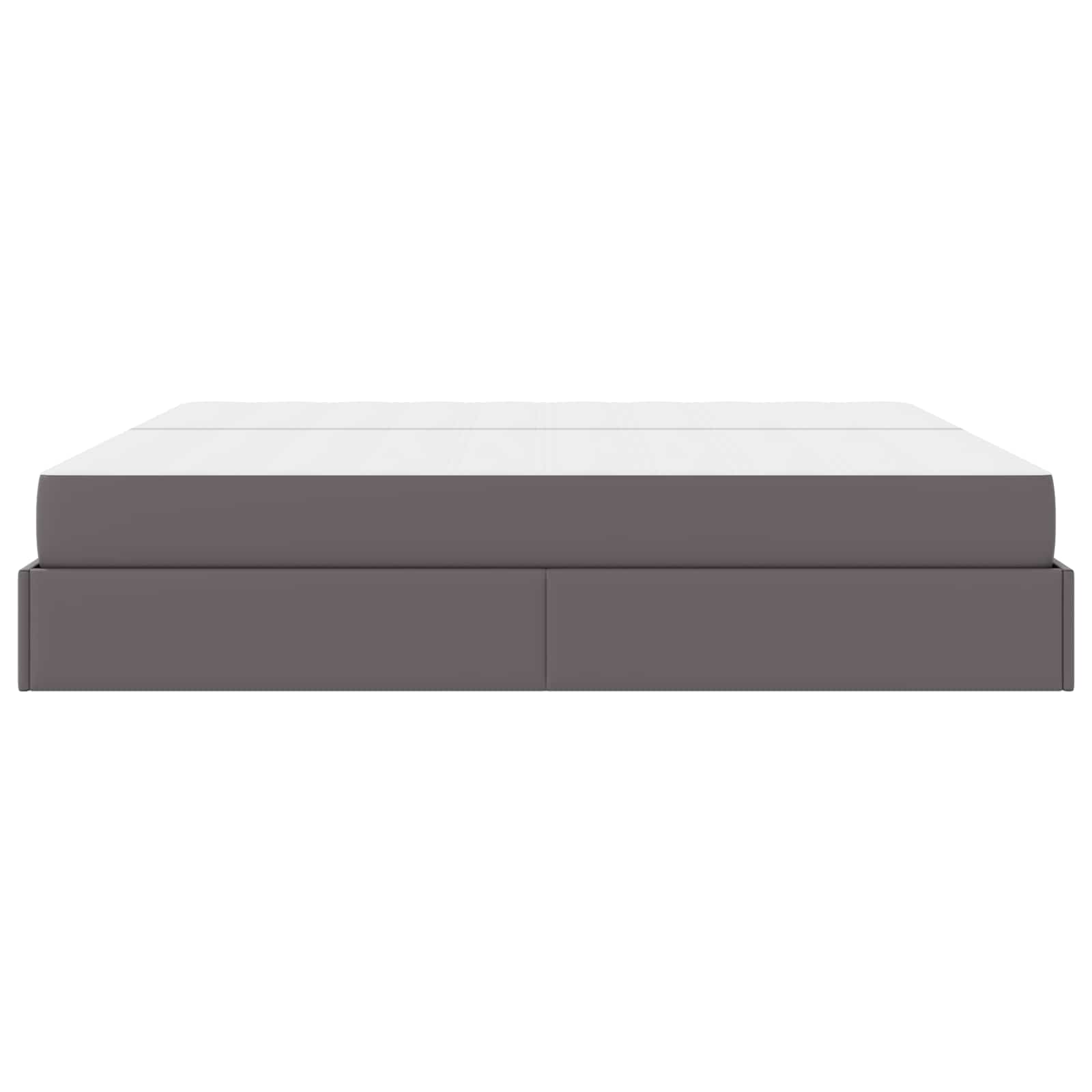 Struttura letto con materasso con materasso 2 pcs Grigio PVC | homemem39