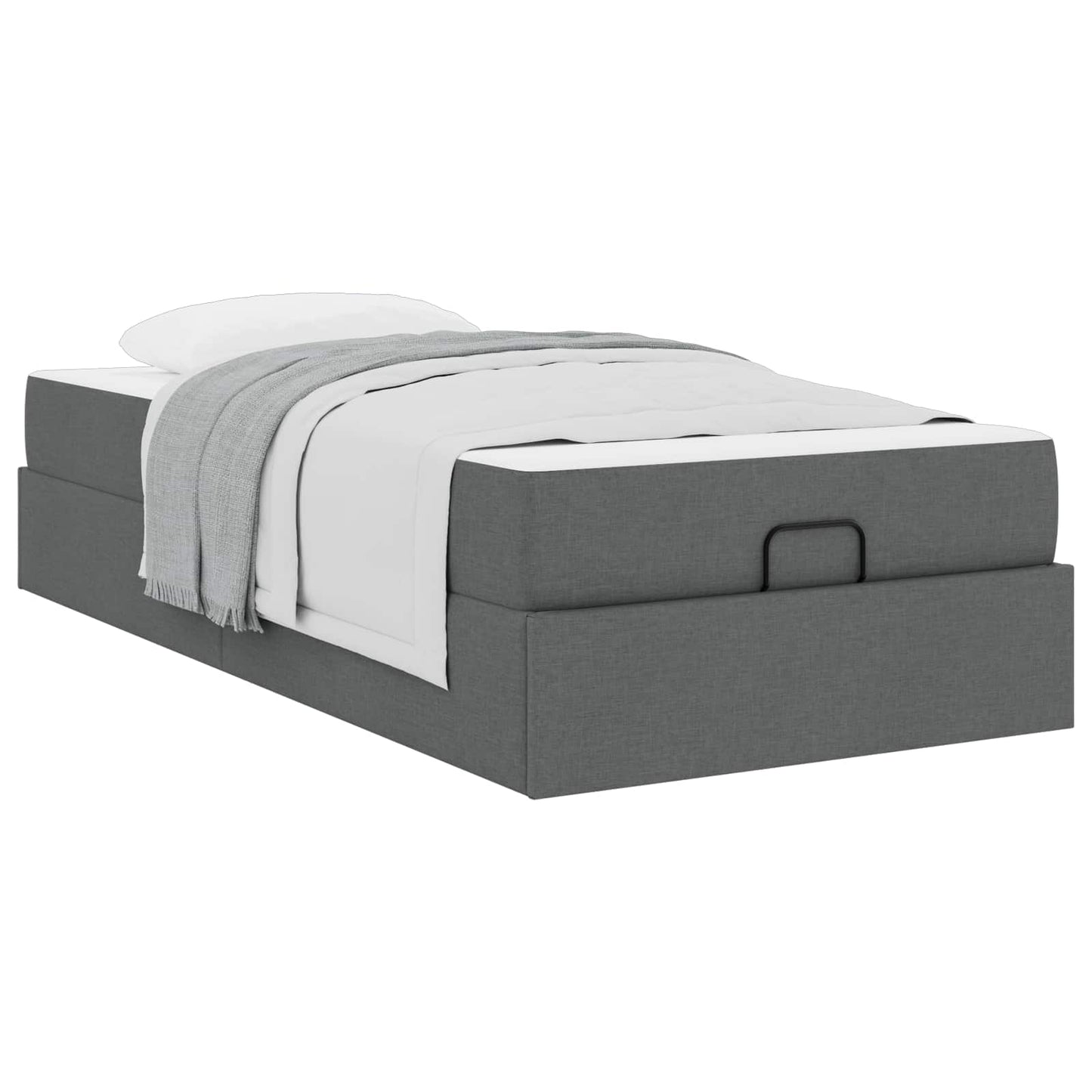 Struttura letto con materasso 2 pcs Grigio Sfumato Tessuto | homemem39