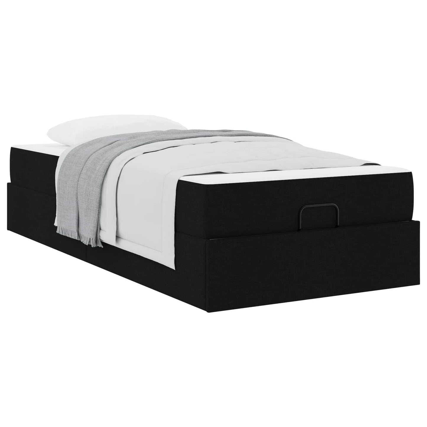 Struttura letto con materasso 2 pcs Nero Tessuto | homemem39