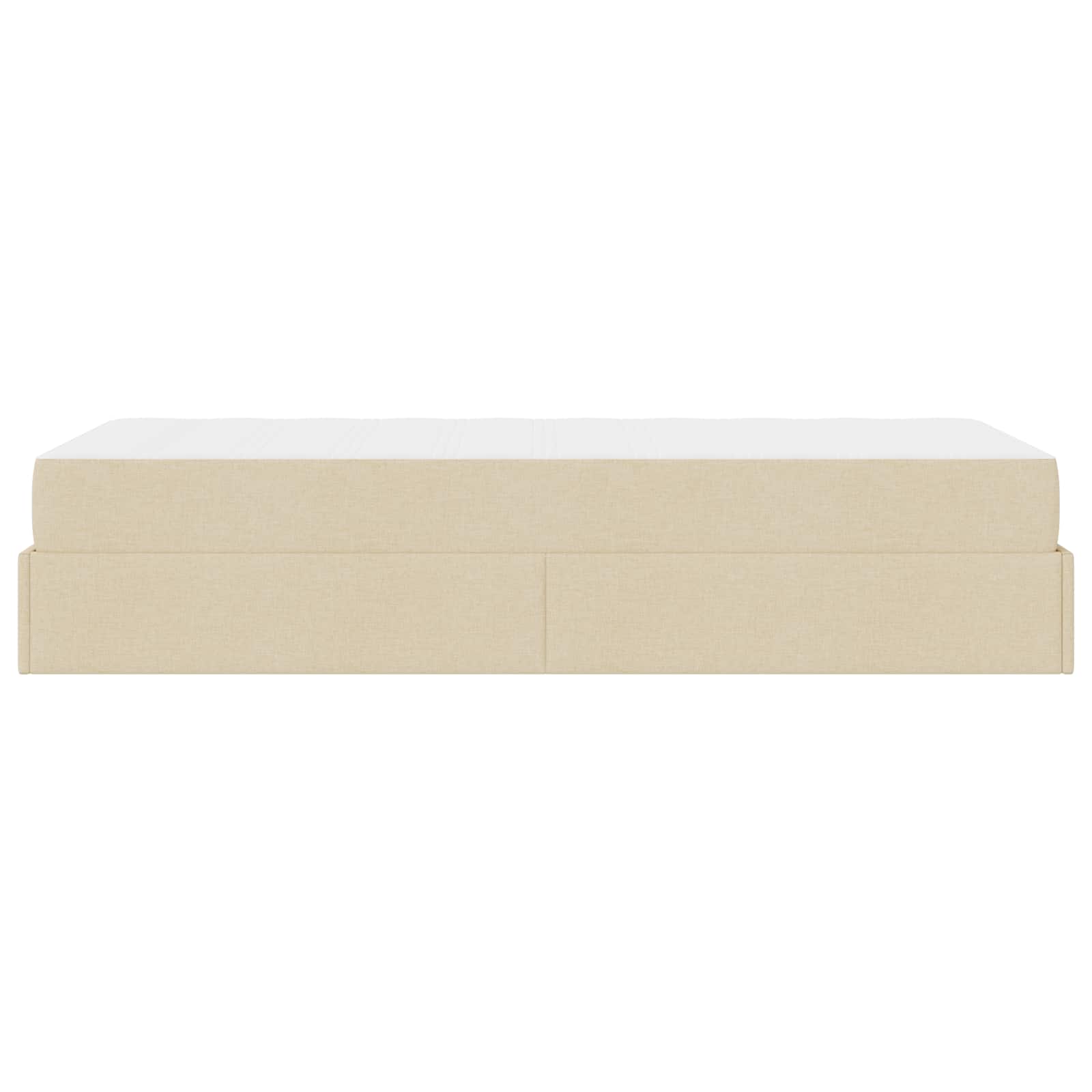 Struttura letto con materasso 2 pcs Crema Tessuto | homemem39