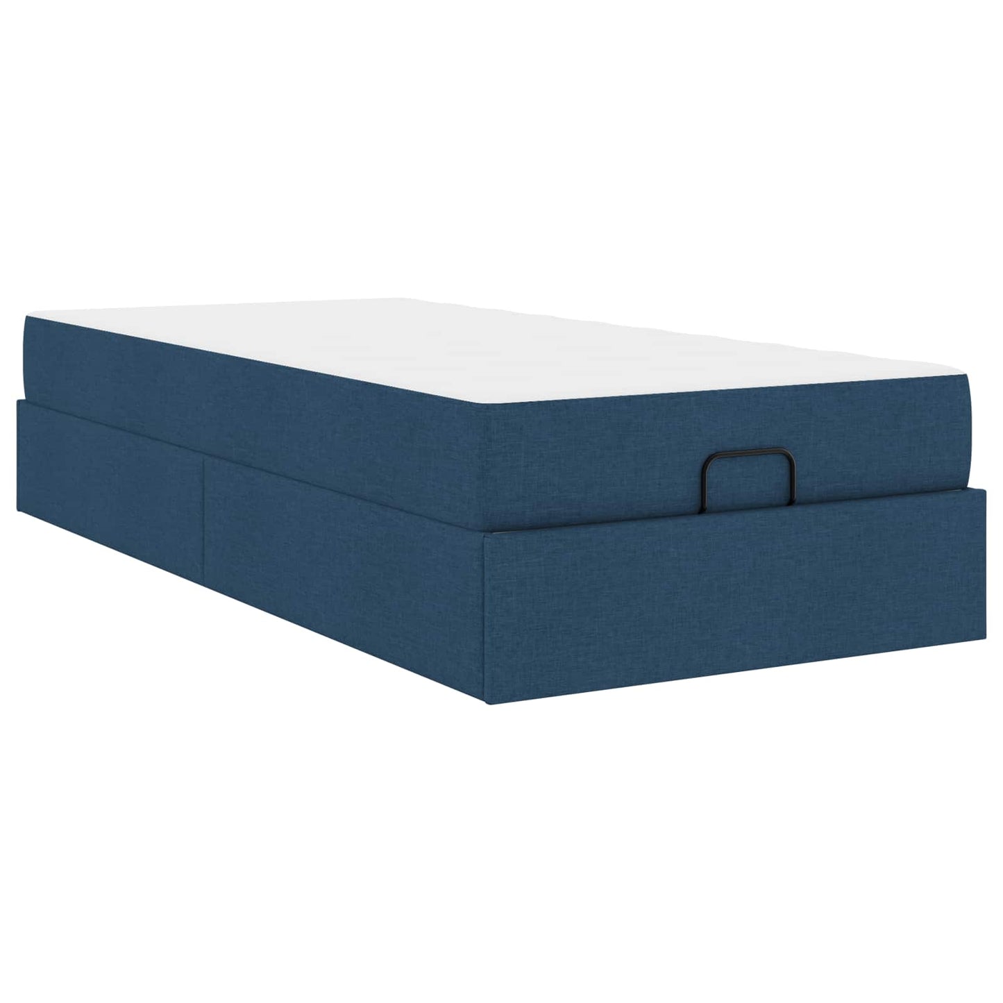 Struttura letto con materasso con materasso 2 pcs Blu Tessuto