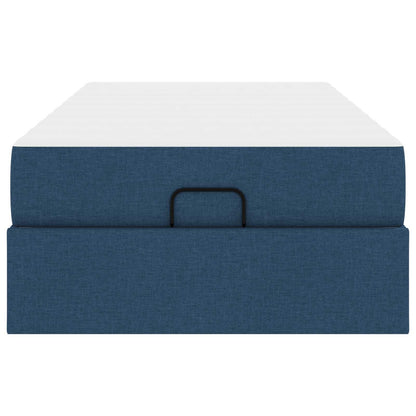 Struttura letto con materasso con materasso 2 pcs Blu Tessuto
