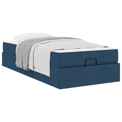 Struttura letto con materasso 2 pcs Blu Tessuto | homemem39