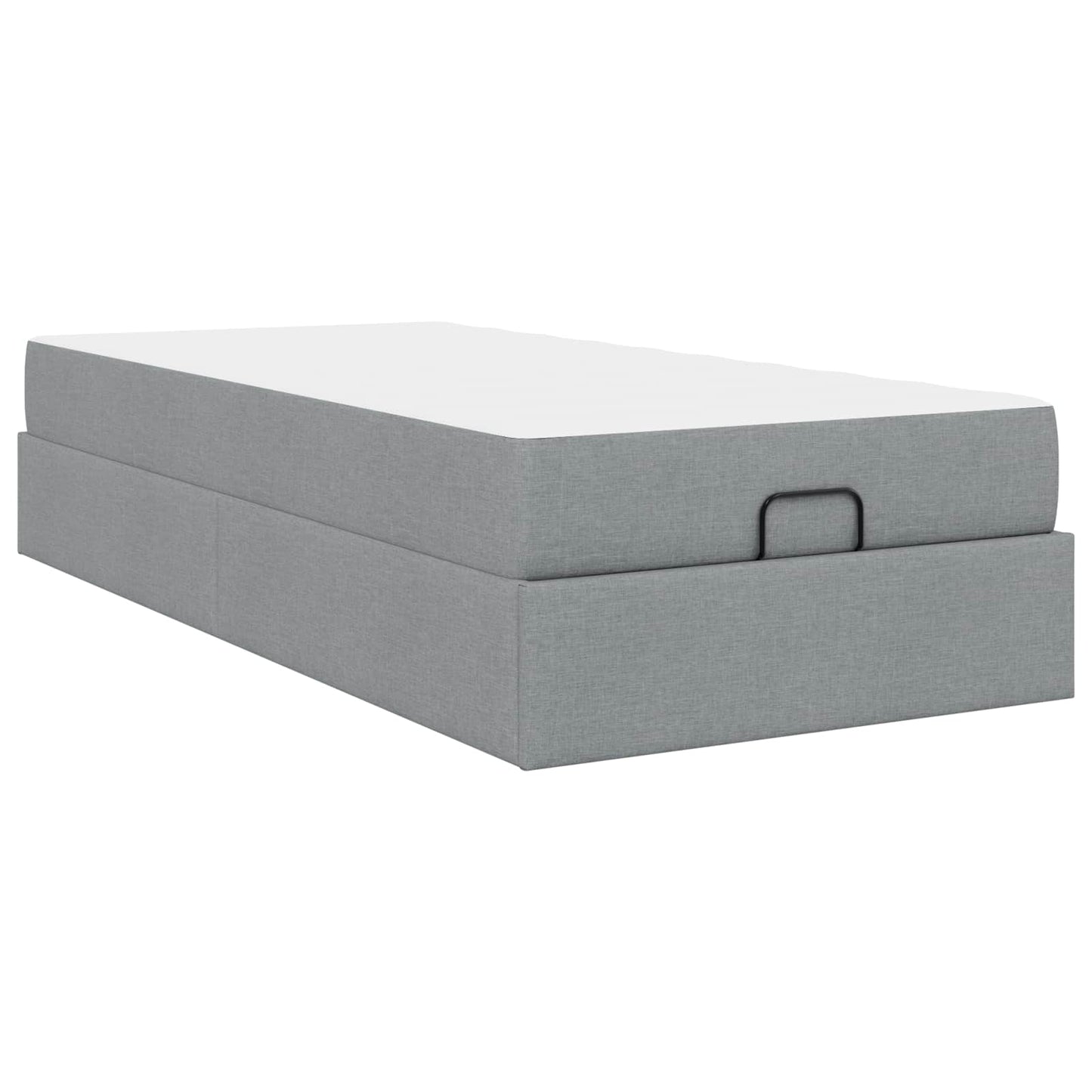 Struttura letto con materasso 2 pcs Grigio chiaro Tessuto | homemem39