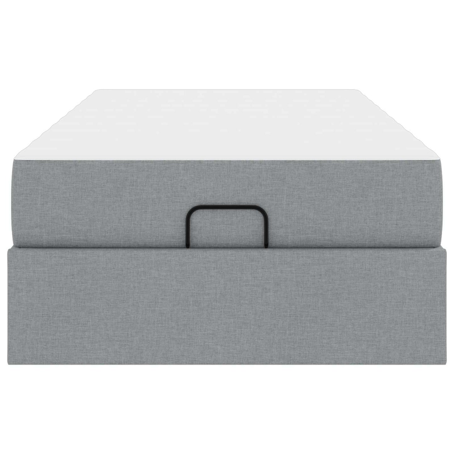 Struttura letto con materasso 2 pcs Grigio chiaro Tessuto