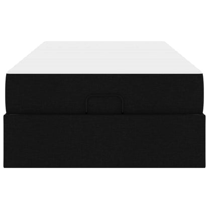 Struttura letto con materasso con materasso 2 pcs Nero Tessuto