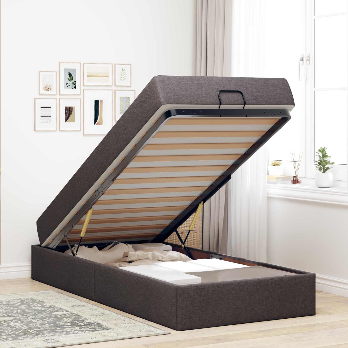 Struttura letto con materasso 2 pcs Tanno Tessuto | homemem39
