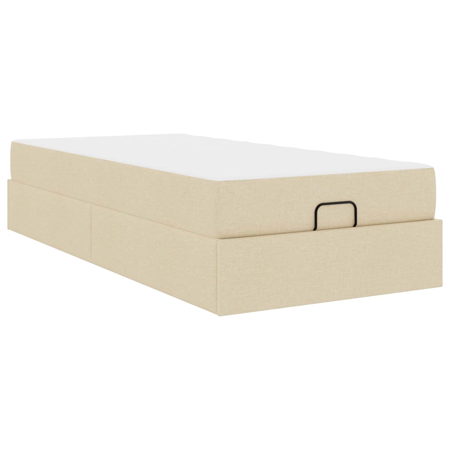 Struttura letto con materasso con materasso 2 pcs Crema Tessuto