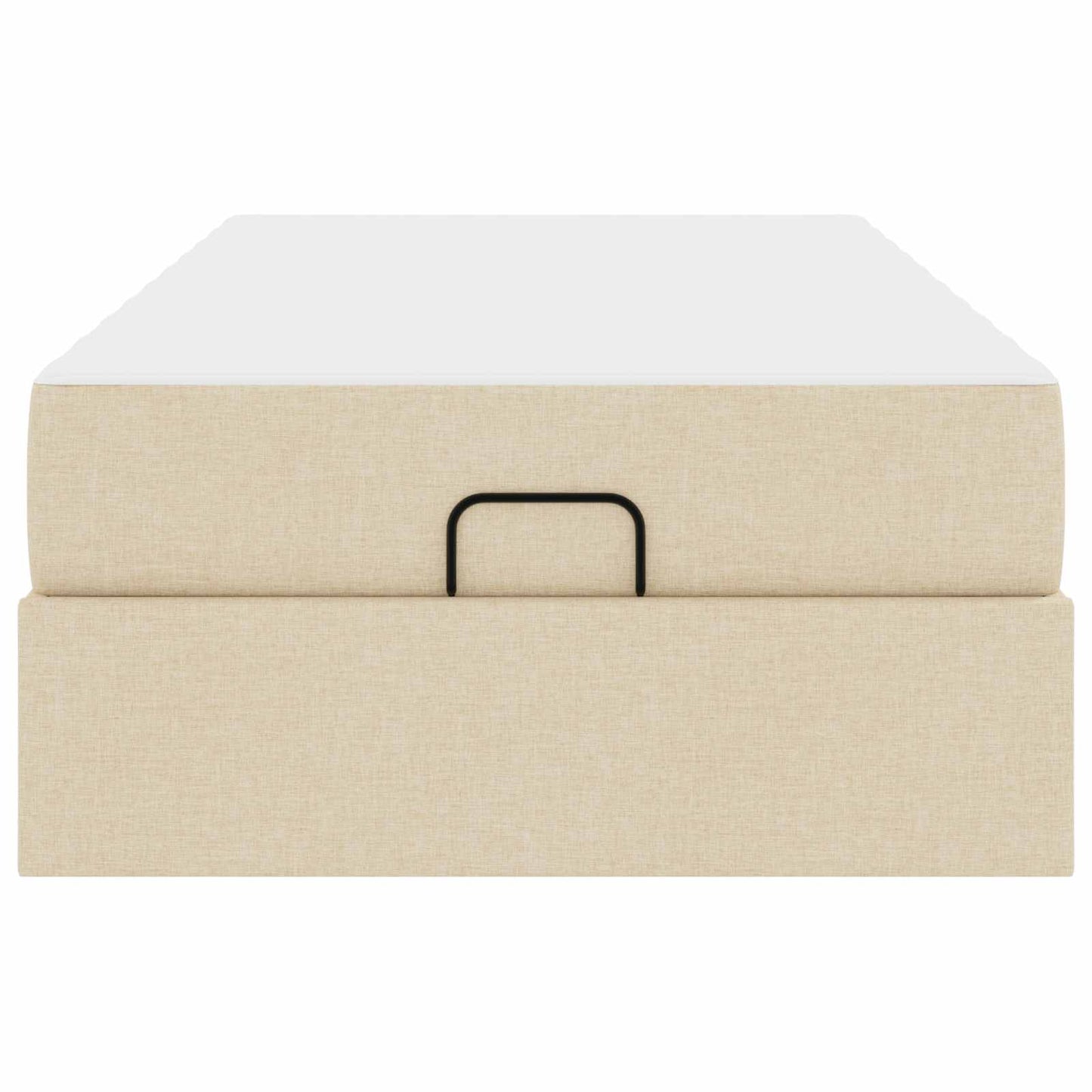 Struttura letto con materasso con materasso 2 pcs Crema Tessuto