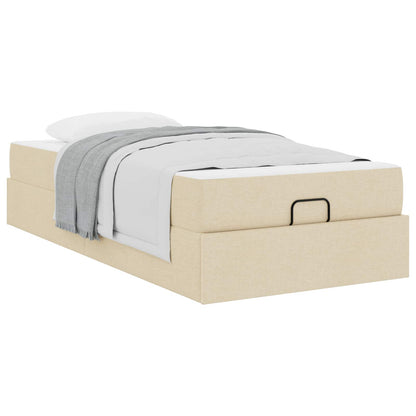 Struttura letto con materasso 2 pcs Crema Tessuto | homemem39