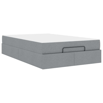 Struttura letto con materasso 2 pcs Grigio chiaro Tessuto | homemem39