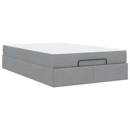 Struttura letto con materasso 2 pcs Grigio chiaro Tessuto | homemem39