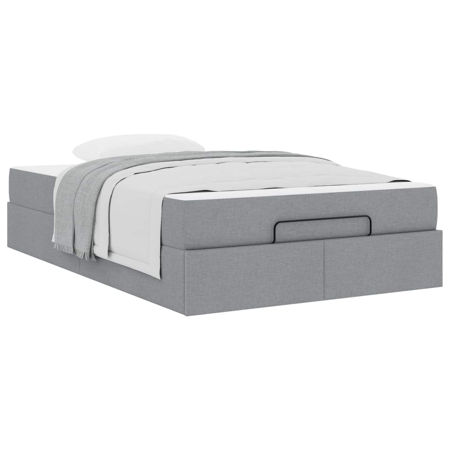 Struttura letto con materasso 2 pcs Grigio chiaro Tessuto | homemem39