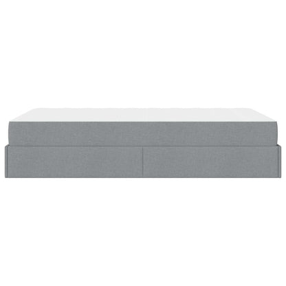 Struttura letto con materasso 2 pcs Grigio chiaro Tessuto | homemem39