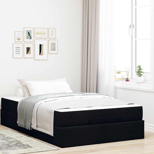 Struttura letto con materasso 2 pcs Nero Tessuto | homemem39