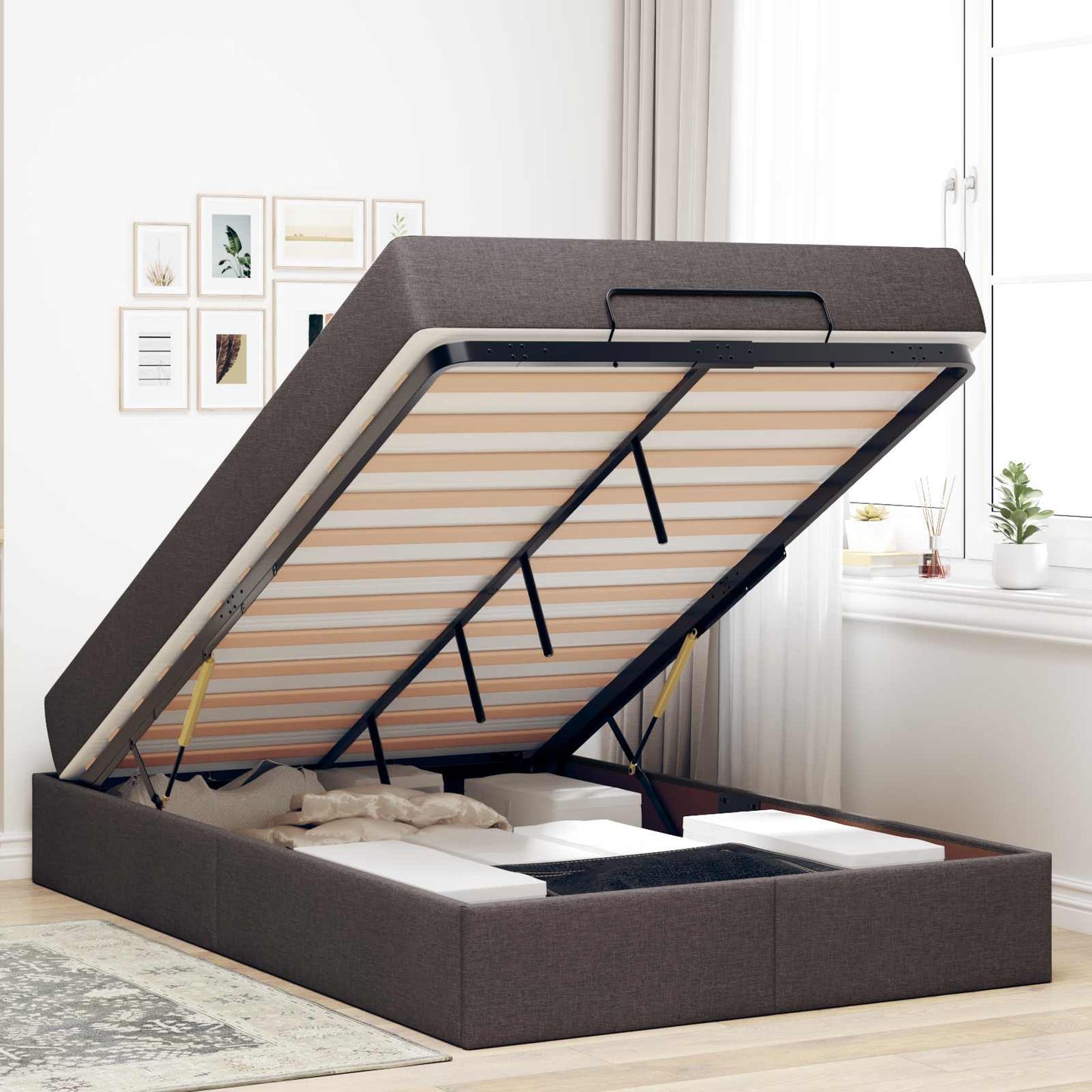 Struttura letto con materasso 2 pcs Tanno Tessuto | homemem39