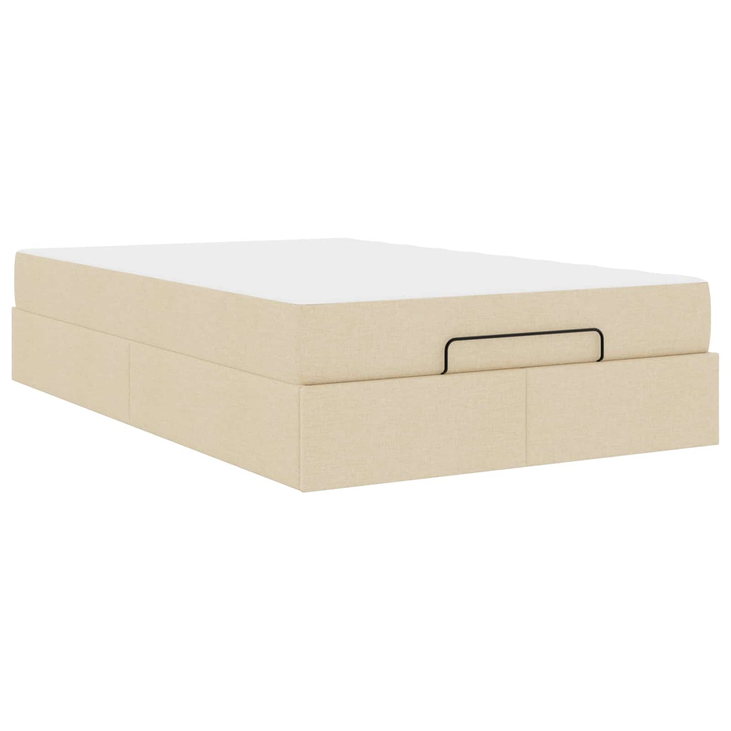 Struttura letto con materasso con materasso 2 pcs Crema Tessuto