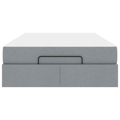 Struttura letto con materasso 2 pcs Grigio chiaro Tessuto | homemem39