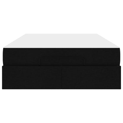 Struttura letto con materasso con materasso 2 pcs Nero Tessuto