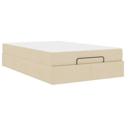 Struttura letto con materasso 2 pcs Crema Tessuto | homemem39