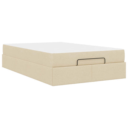 Struttura letto con materasso 2 pcs Crema Tessuto | homemem39