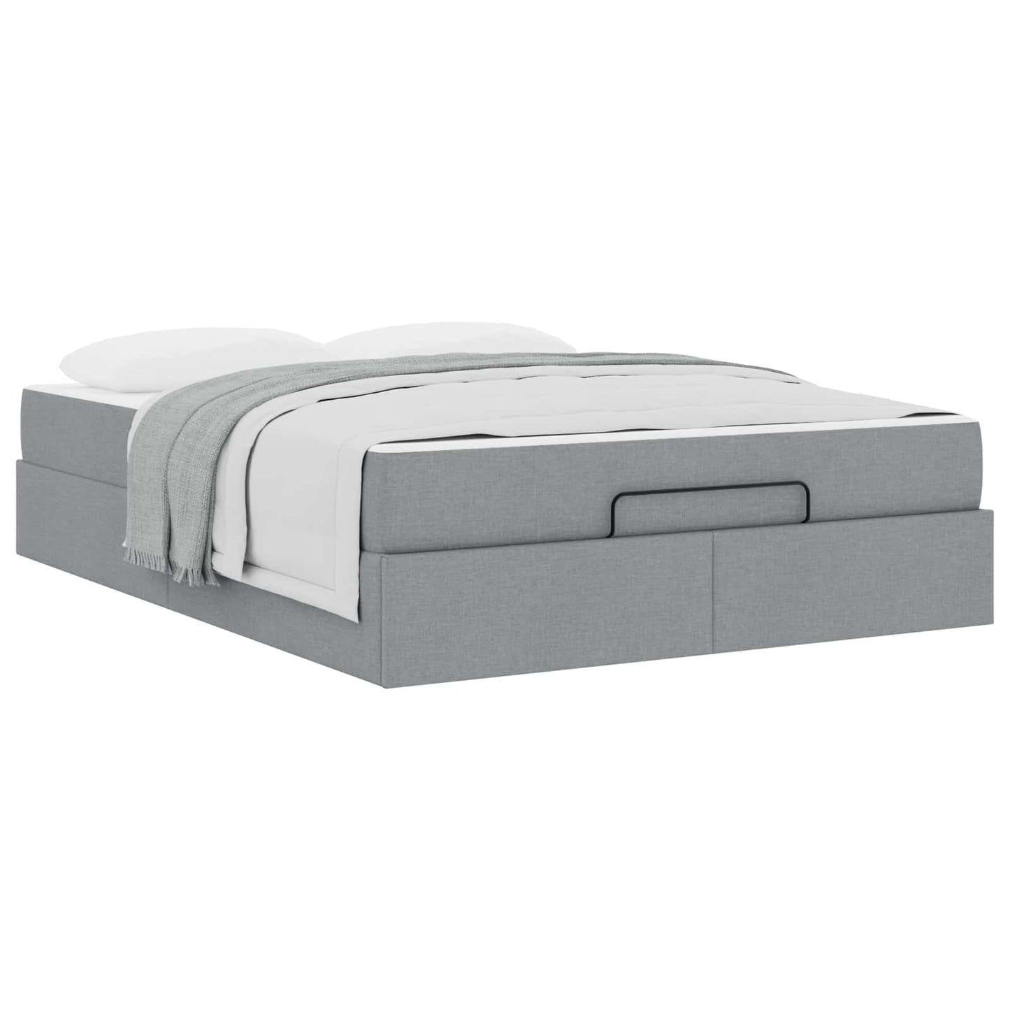 Struttura letto con materasso 2 pcs Grigio chiaro Tessuto | homemem39