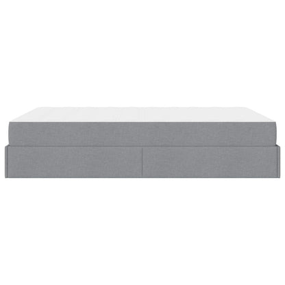 Struttura letto con materasso 2 pcs Grigio chiaro Tessuto | homemem39