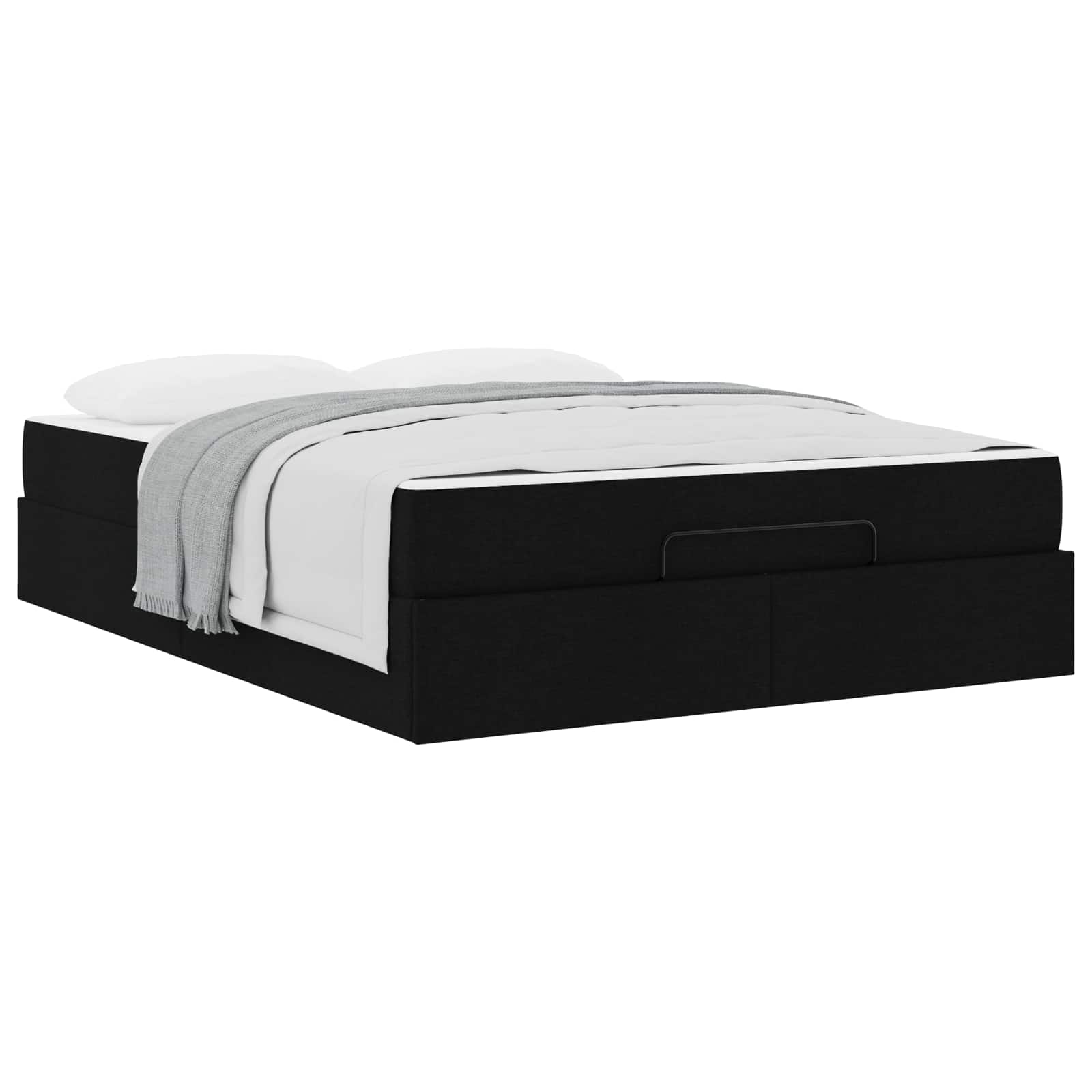 Struttura letto con materasso 2 pcs Nero Tessuto | homemem39