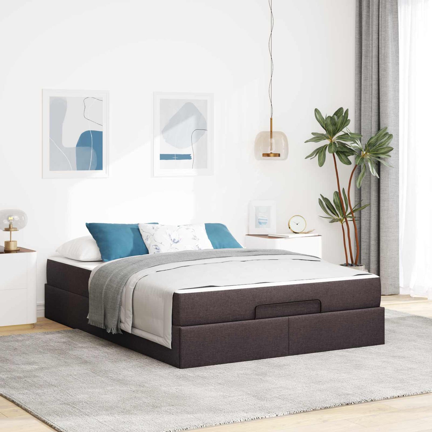 Struttura letto con materasso 2 pcs Tanno Tessuto | homemem39
